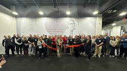 The ribbon cutting ceremony at the new Maple Heights training center. The ribbon cutting ceremony at the new Maple Heights training center.