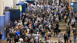 Crowds entering the central hall on the first day of KBIS 2026. Crowds entering the central hall on the first day of KBIS 2026.