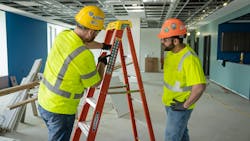 Ladder safety instruction. Ladder safety instruction.