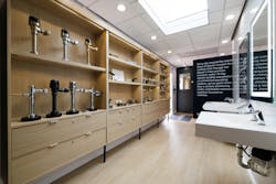 A new dedicated fixture wall brings flushing performance into focus. A new dedicated fixture wall brings flushing performance into focus.