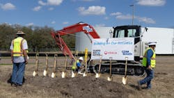 Getting ready for the official groundbreaking ceremony. Getting ready for the official groundbreaking ceremony.