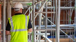 Worker on Building Site. Worker on Building Site.