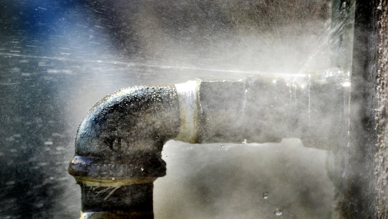 burst pipe