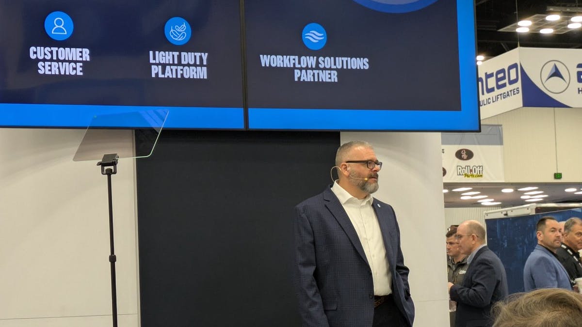 New Adrian Steel CEO Mark Jackson introduces himself at Work Truck Week.