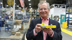 Cal Mosack holds an Apollo Valve right off the production line. Cal Mosack holds an Apollo Valve right off the production line.