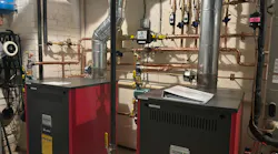 A view of the finished mechanical room. A view of the finished mechanical room.