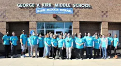 Faculty at the George V. Kirk Middle School. Faculty at the George V. Kirk Middle School.