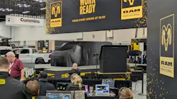 Getting ready to reveal the new ProMaster City 2027 at the Ram booth during Work Truck Week. Getting ready to reveal the new ProMaster City 2027 at the Ram booth during Work Truck Week.