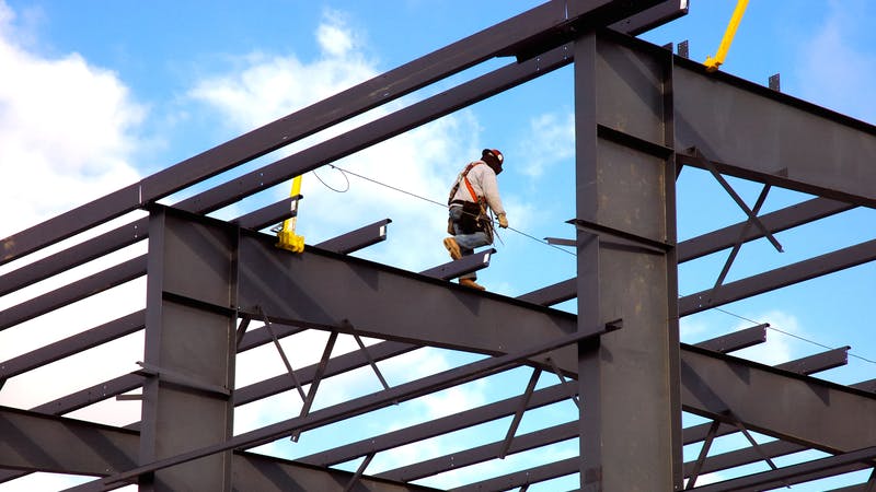construction worker on a building