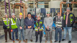 (L to R) State Senator DiDomenico's Director of Communications & Environmental Policy, Eli Fenichel; Executive Director of Climate Jobs MA, Ryan Murphy; GBPCA Executive Director Andrew DeAngelo; Local 12 Business Agent, Frank Amato; State Rep. Marjorie Decker; Foreman JC Higgins, Chris Mohan; Local 12 Business Agent Chad Carbone; State Rep. Mike Conolly. (L to R) State Senator DiDomenico's Director of Communications & Environmental Policy, Eli Fenichel; Executive Director of Climate Jobs MA, Ryan Murphy; GBPCA Executive Director Andrew DeAngelo; Local 12 Business Agent, Frank Amato; State Rep. Marjorie Decker; Foreman JC Higgins, Chris Mohan; Local 12 Business Agent Chad Carbone; State Rep. Mike Conolly.