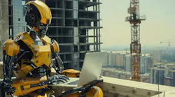 Robot on the job site. Robot on the job site.