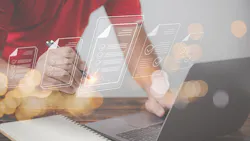 Document management, paperless office concept Document management, paperless office concept