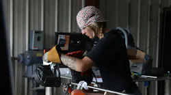 An Egan technician in the machine shop. An Egan technician in the machine shop.