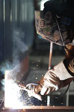 An E. M. Duggan tech arc welding. An E. M. Duggan tech arc welding.