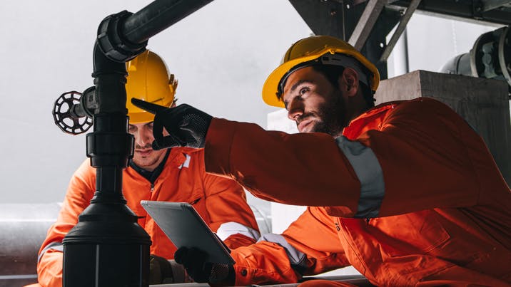 Two professional engineer male teamwork service maintenance