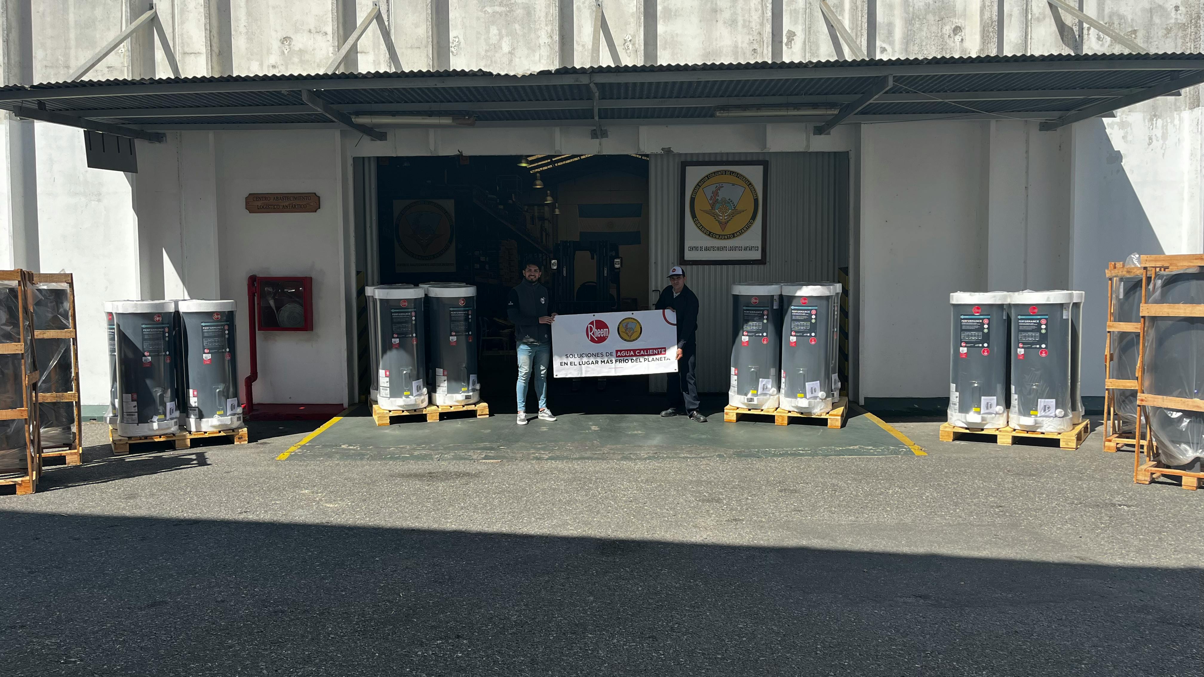 On the supply dock at Argentina's Marambio Base.