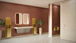 Elvari bathroom accessories from Bradley. Elvari bathroom accessories from Bradley.