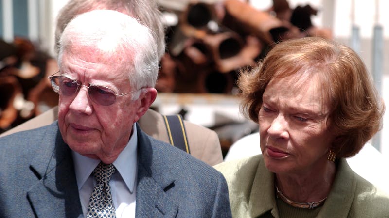 Jimmy and Rosalynn Carter at the Carter Center in 2008.