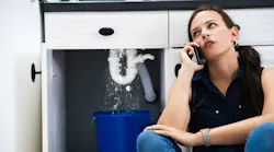Sink Pipe Water Leak. Plumbing Damage At Home Sink Pipe Water Leak. Plumbing Damage At Home
