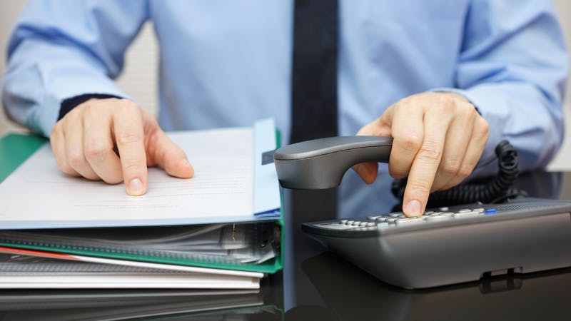 customer service rep on phone