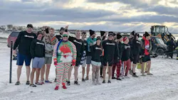 John W. Danforth team members pose before the Polar Plunge in Buffalo, NY. John W. Danforth team members pose before the Polar Plunge in Buffalo, NY.