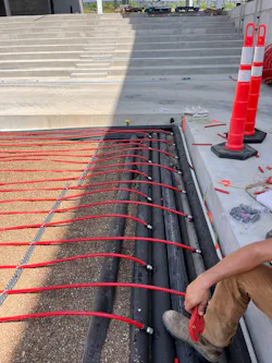 Use of the mat system saved the company days of labor. Use of the mat system saved the company days of labor.