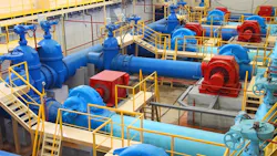 Municipal water pumping station. Municipal water pumping station.