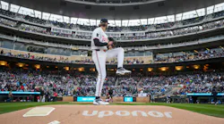 Baseball pitcher on an Uponor mound