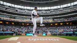 Baseball pitcher on an Uponor mound Baseball pitcher on an Uponor mound