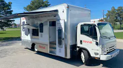 The exterior of the new Rinnai mobile showroom.