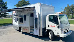 The exterior of the new Rinnai mobile showroom. The exterior of the new Rinnai mobile showroom.