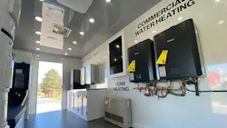 The interior of the new Rinnai mobile showroom. The interior of the new Rinnai mobile showroom.