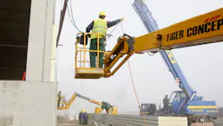 Workers on construction site. Workers on construction site.