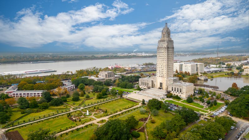 The historic State Capitol Building, Baton Rouge, LA.