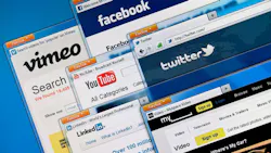 Social media web sites on a computer screen Social media web sites on a computer screen