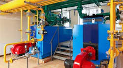 Industrial boilers, pipes and pumps.
