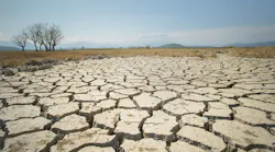 Land affected by drought conditions.