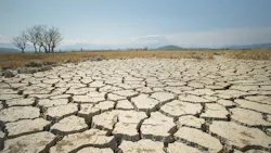 Land affected by drought conditions. Land affected by drought conditions.