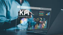businessman examining KPIs