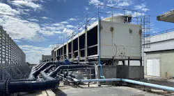cooling tower on a large data center building