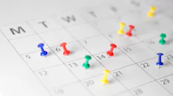 scheduling via calendar and push pins