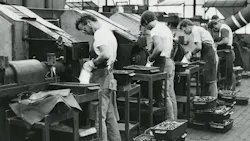 On the Channellock production line in the 1970s. On the Channellock production line in the 1970s.