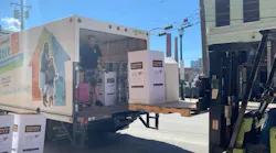 Loading a truck with donated items during the 2025 Sonnhalter Tool Drive.