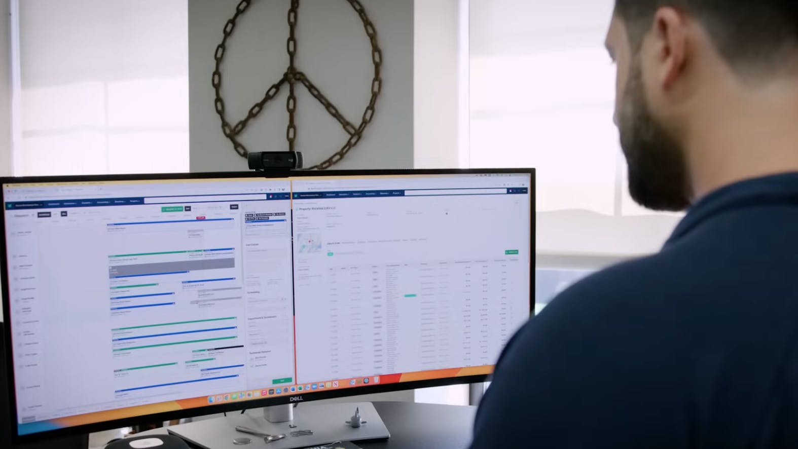 A contractor using the BuildOps platform.