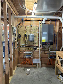 A look at the completed piping arrangement. A look at the completed piping arrangement.