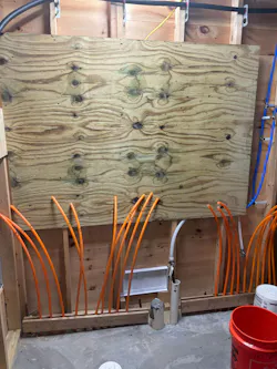 PEX lines prior to the boiler install. PEX lines prior to the boiler install.