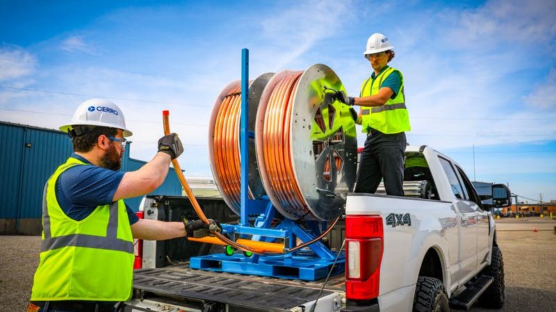 Cerro Flow copper tube payoff system