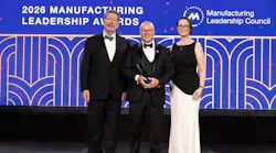 (Left to right) David Brousell Founder, Vice President and Executive Director, Manufacturing Leadership Council; Alan Machuga, Executive Vice President, Technology at Rheem Manufacturing; and Lisa McEvoy, Associate Vice President of Digital Manufacturing at Merck.