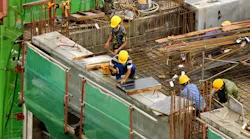 construction workers on the job site.