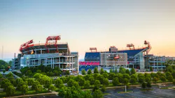 LP Field in Nashville, TN. The stadium is the home field of the Tennessee State University Tigers.